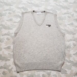 Vintage Pinnacle Sweater Womens Large Gray Montana Queen Sleeveless Tennis